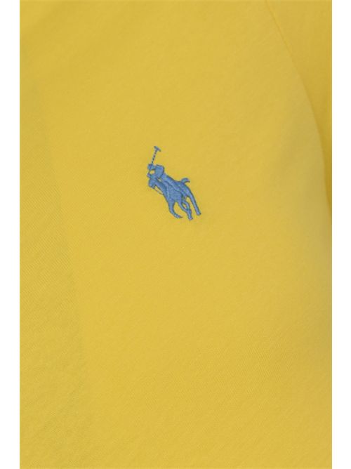 T-shirt in cotone con logo Pony Yellow POLO RALPH LAUREN | 710671438512
